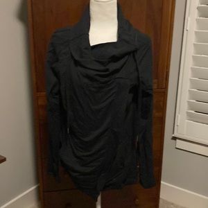 Lululemon Black Zip Front Wrap Style Jacket Sz 8